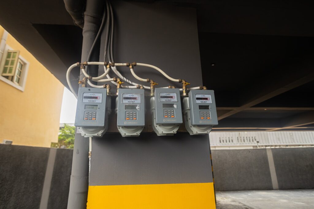 Brum Height 4: Electricity meter installation on a parking-area column